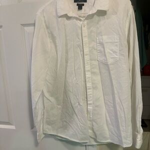 Marc Anthony White Casual Button Down Shirt
